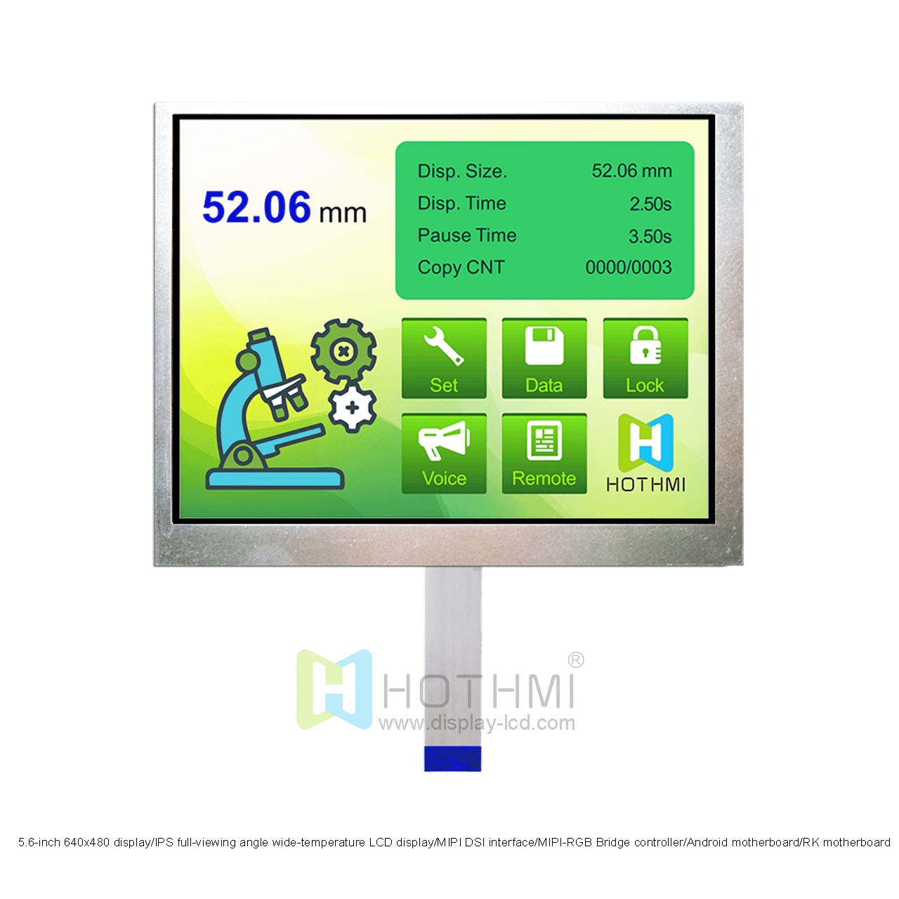 5.6 Inch TFT LCD Display Module | 640x480 Resolution With MIPI DSI 