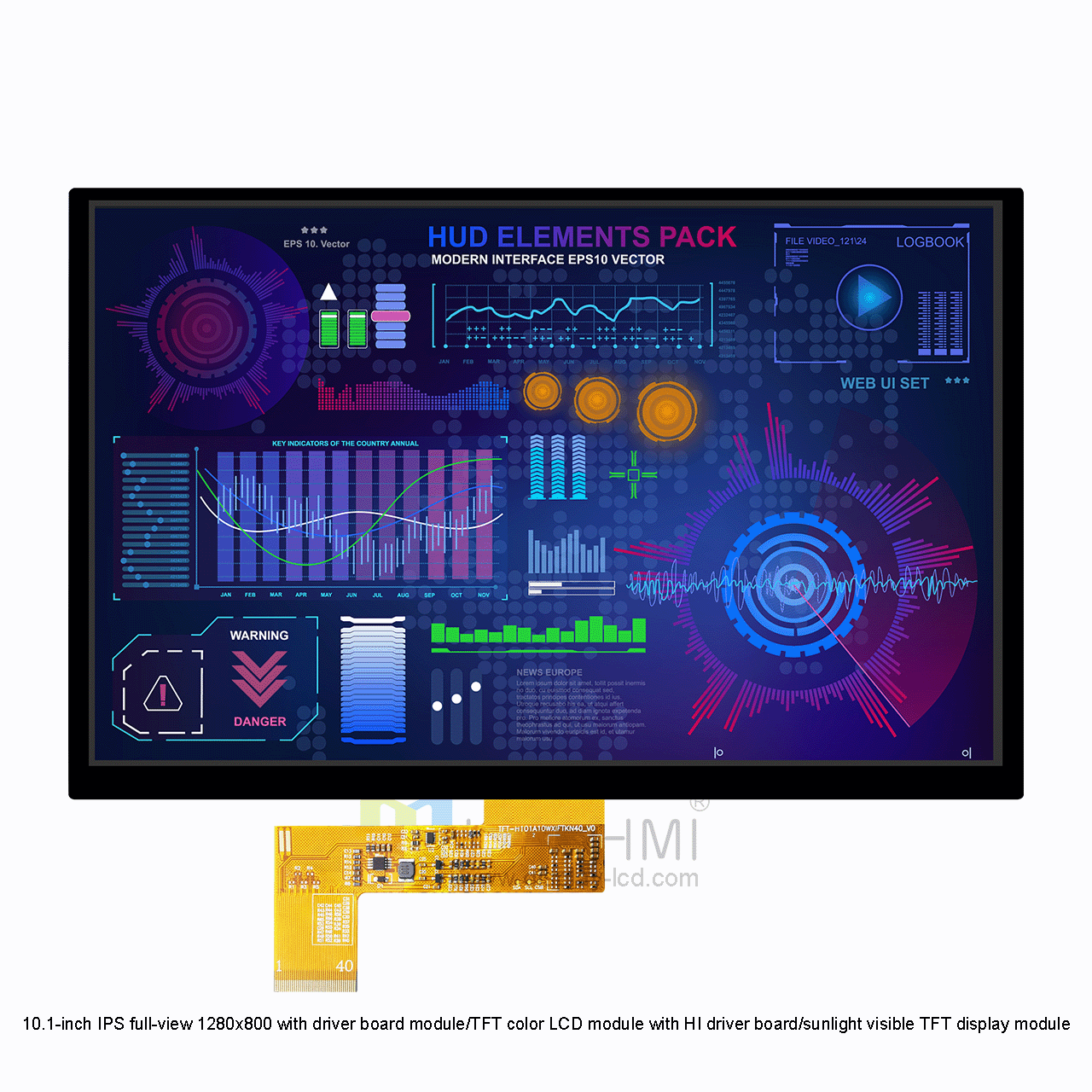 10.1 Inch IPS Display | 1280x800 HD Screen For Raspberry Pi 