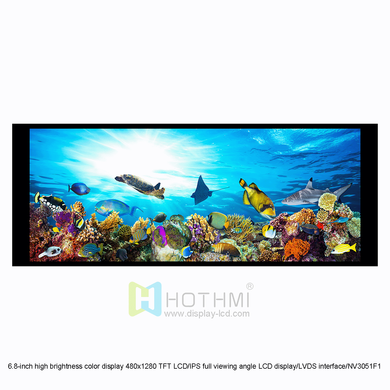 6.8 Inch Hight-Brightness TFT LCD Display LVDS Interface