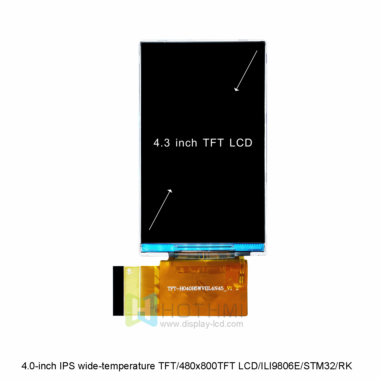 4 Inch TFT LCD Display | 480x800 Resolution With ILI9806E Driver IC
