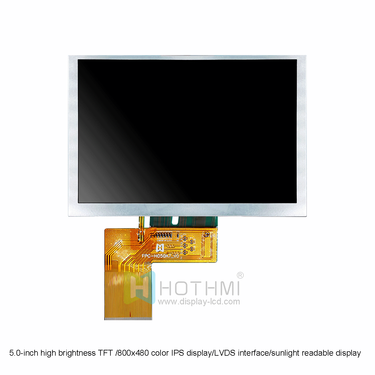 5 Inch High-Brightness TFT LCD | 800x480 IPS Display with ST7262