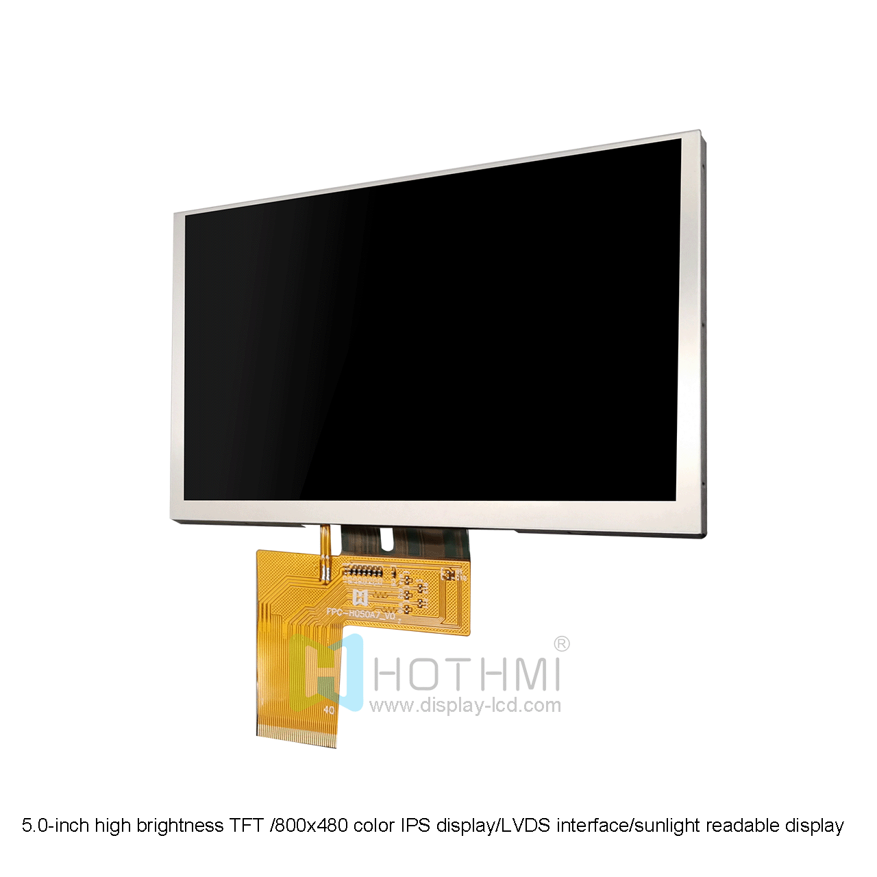 5 Inch High-Brightness TFT LCD | 800x480 IPS Display with ST7262