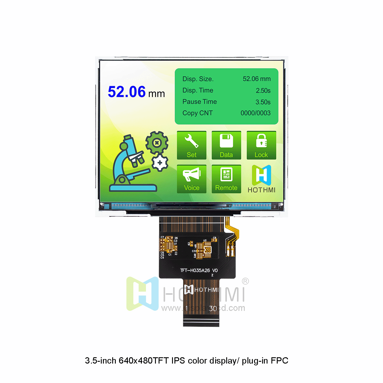 3.5-inch 640x480 TFT LCD With LVDS Interface