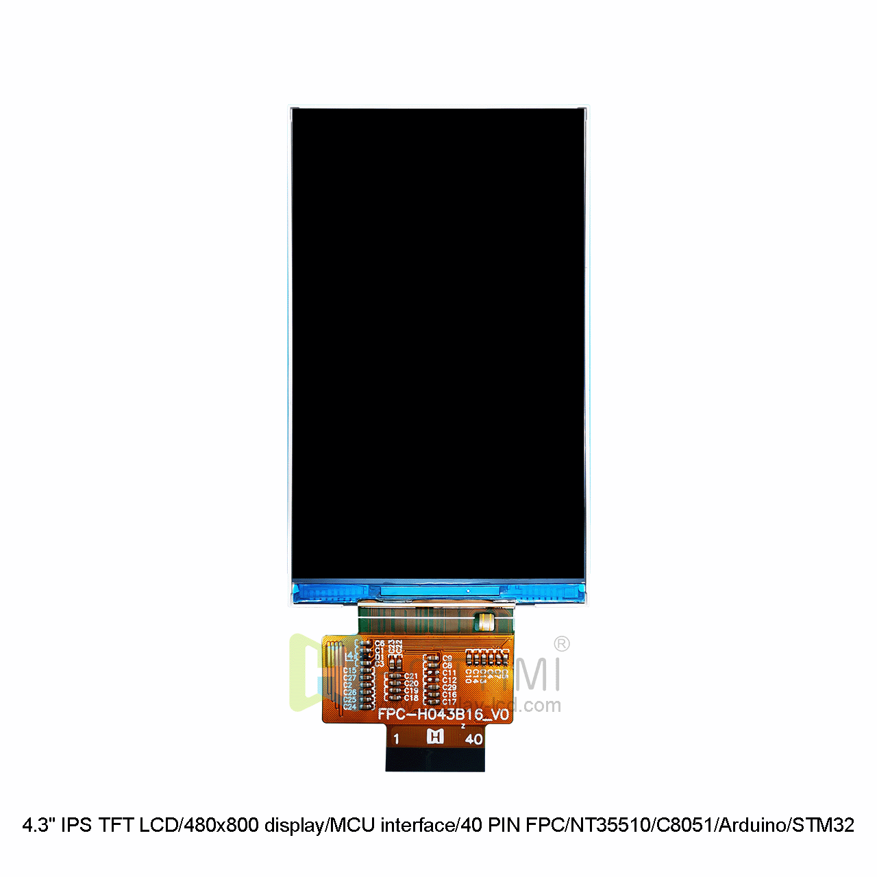 4.3" IPS TFT LCD | 480x800 MCU display | NT35510