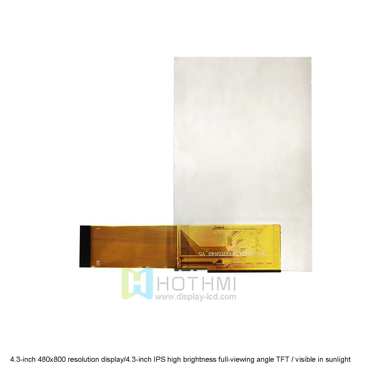 4.3 Inch 480x800 TFT Display For Industrial