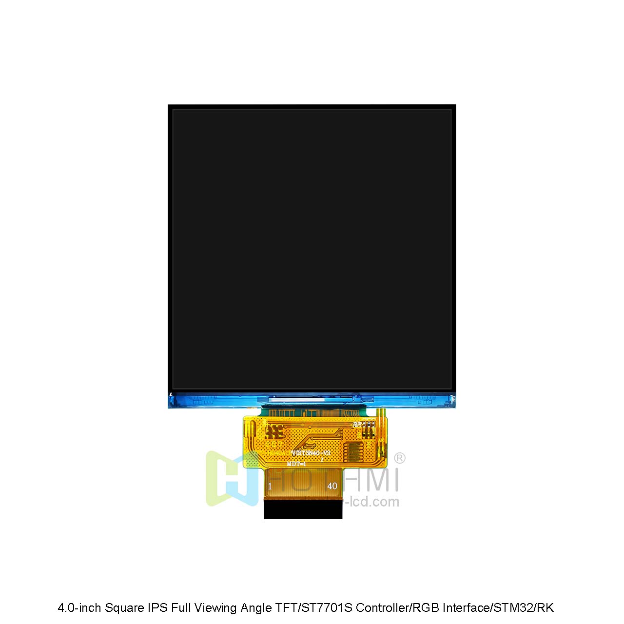 4 Inch Square TFT LCD Display 480x480 Resolution With ST7701S