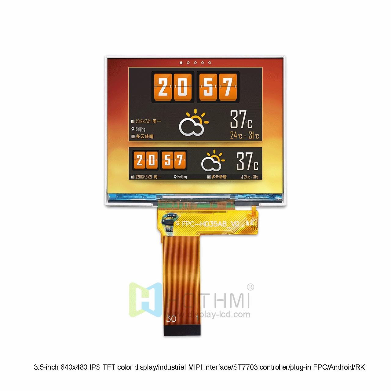 3.5 Inch 640x480 TFT Display | ST7703 Controller for Industrial