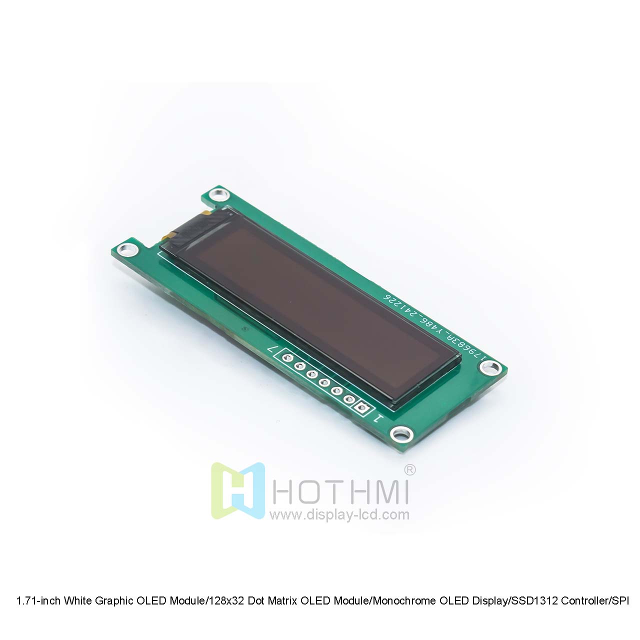 1.71 inch White Graphic OLED Module/128x32 /Monochrome OLED Display/SSD1312 Controller/SPI Interface/Arduino
