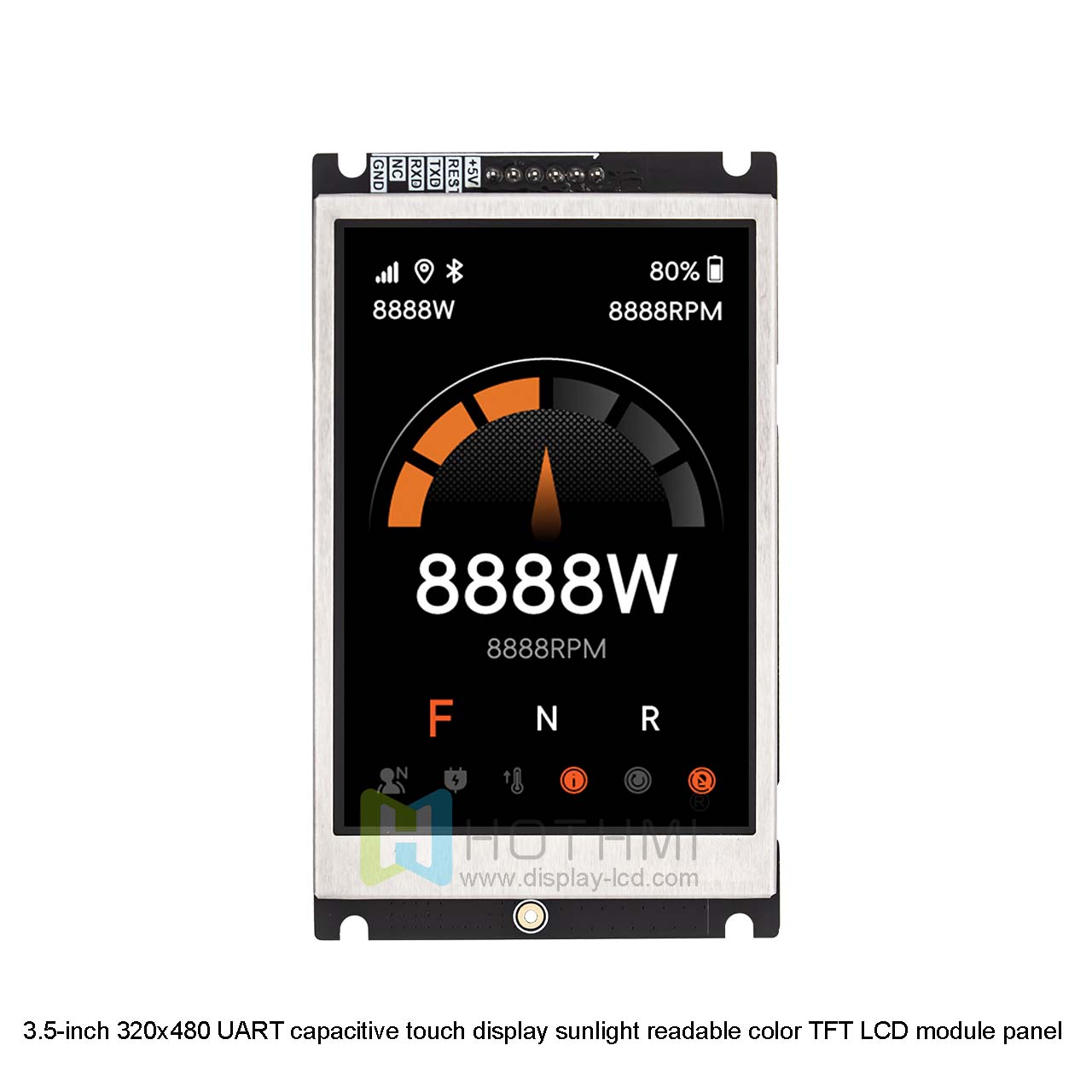 3.5-inch Sunlight Readable TFT LCD Display For Industrial