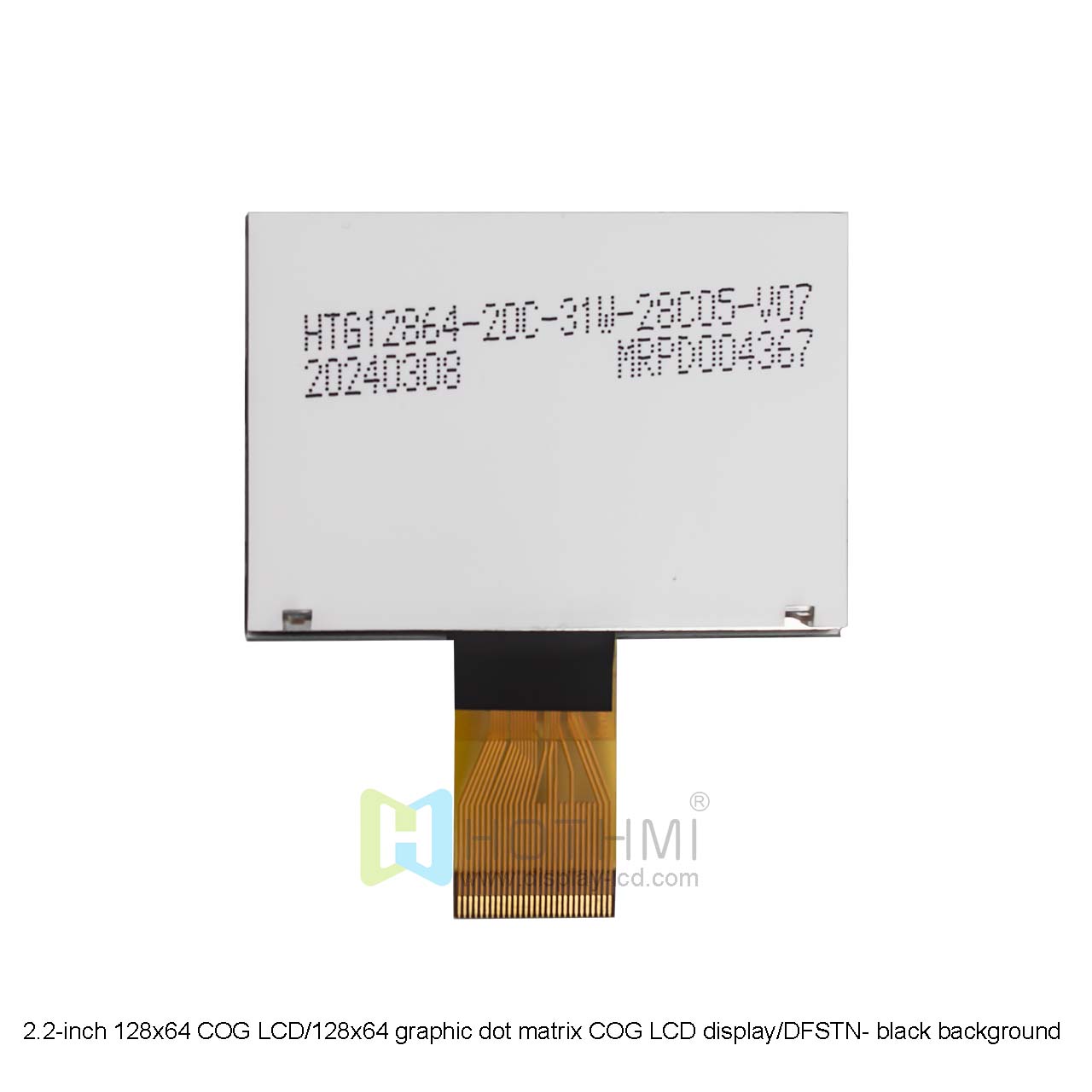 2.2-inch 128x64 COG LCD/128x64 graphic dot matrix COG LCD display/DFSTN- black background with white characters/ST7567 controller/Arduino