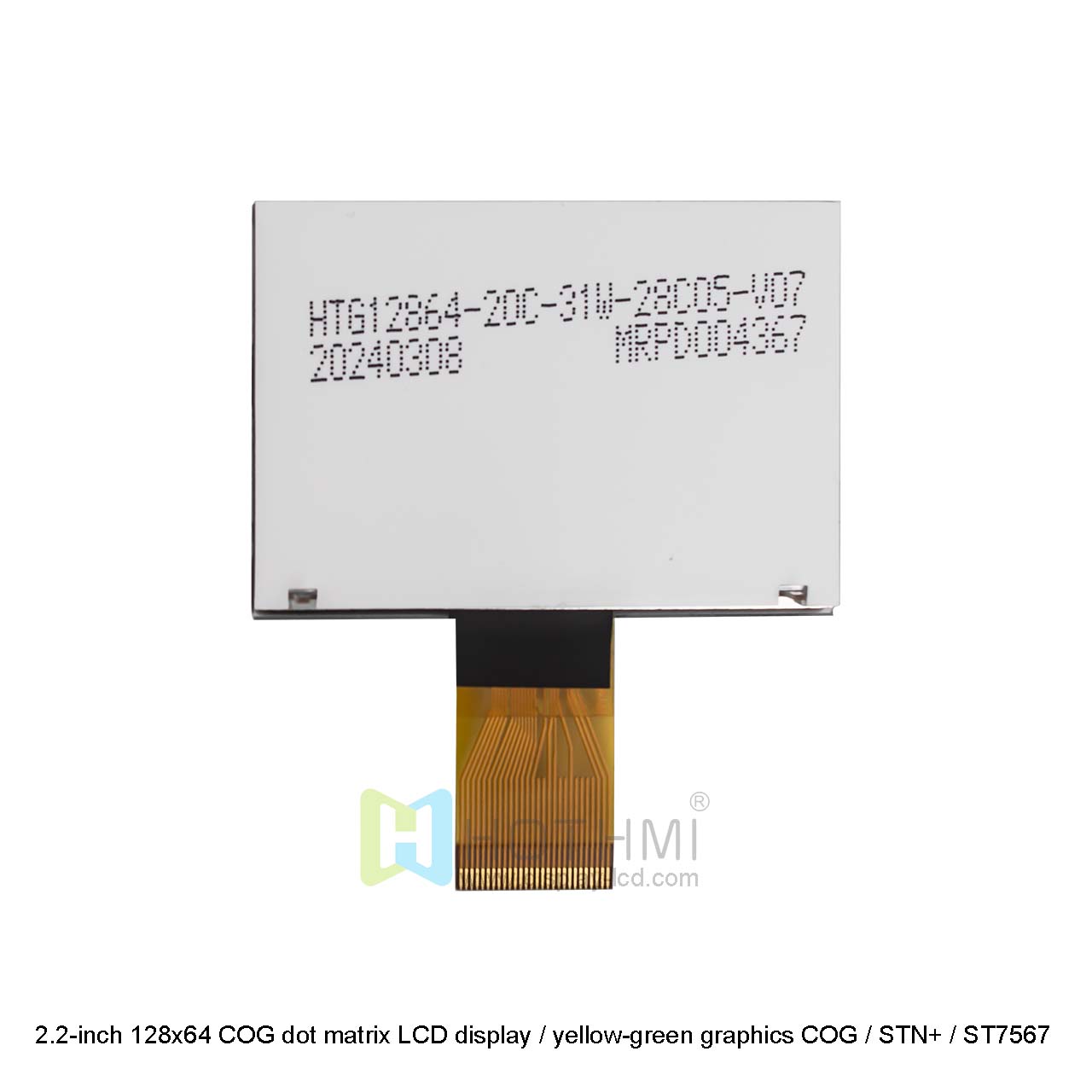 2.2-inch 128x64 COG dot matrix LCD display / yellow-green graphics COG / STN+ / ST7567 controller / Arduino