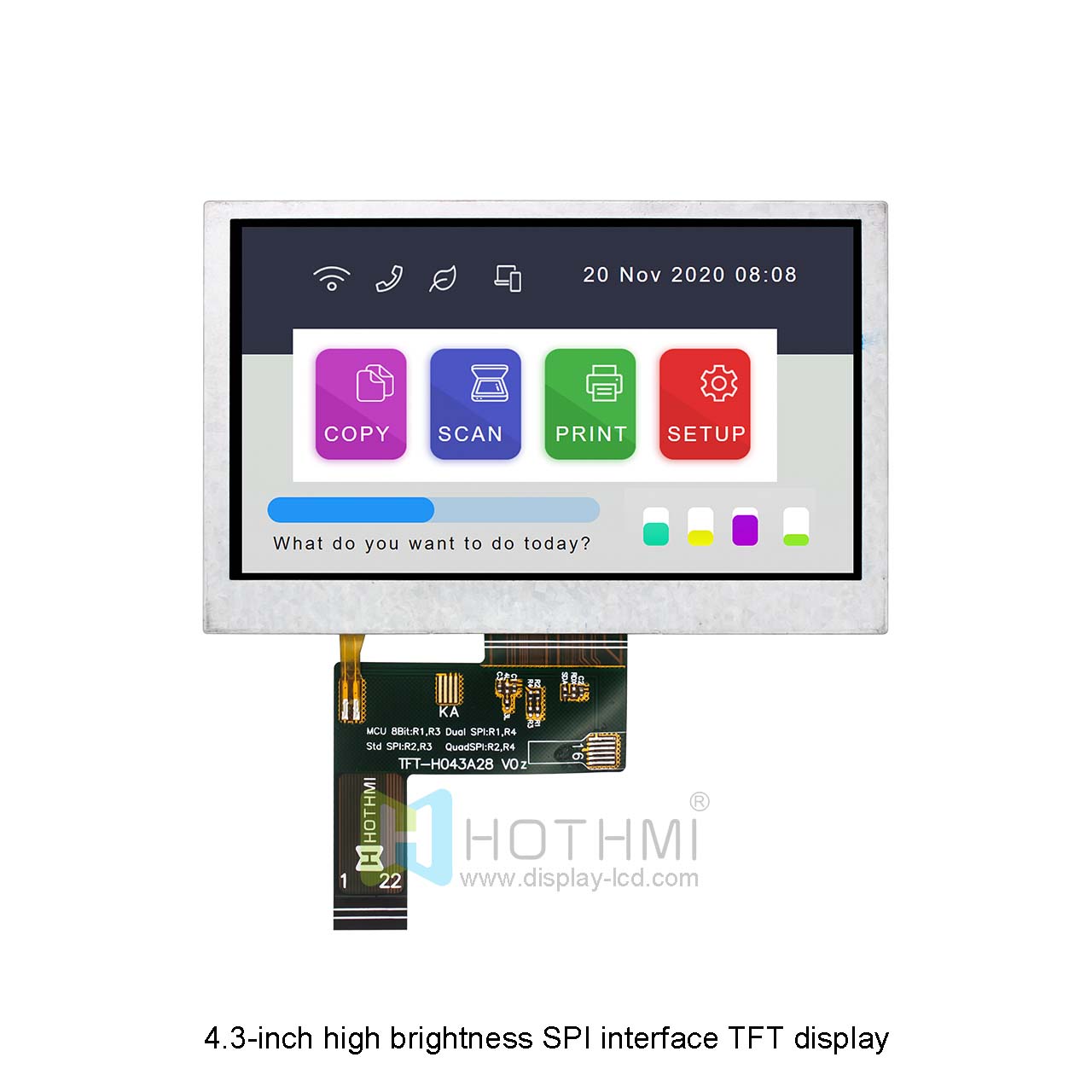 4.3 Inch TFT Display With 480x272 Resolution NV3041 Driver Chip