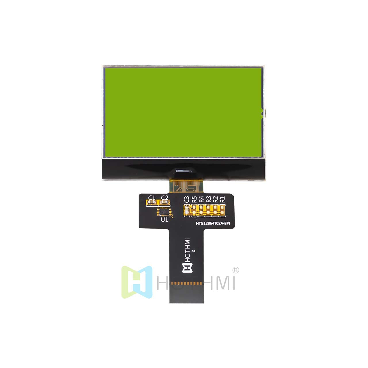 Graphic COG 2.2" 128x64 | STN+ | Yellow-Green Backlight | SPI | ST7567 | Arduino