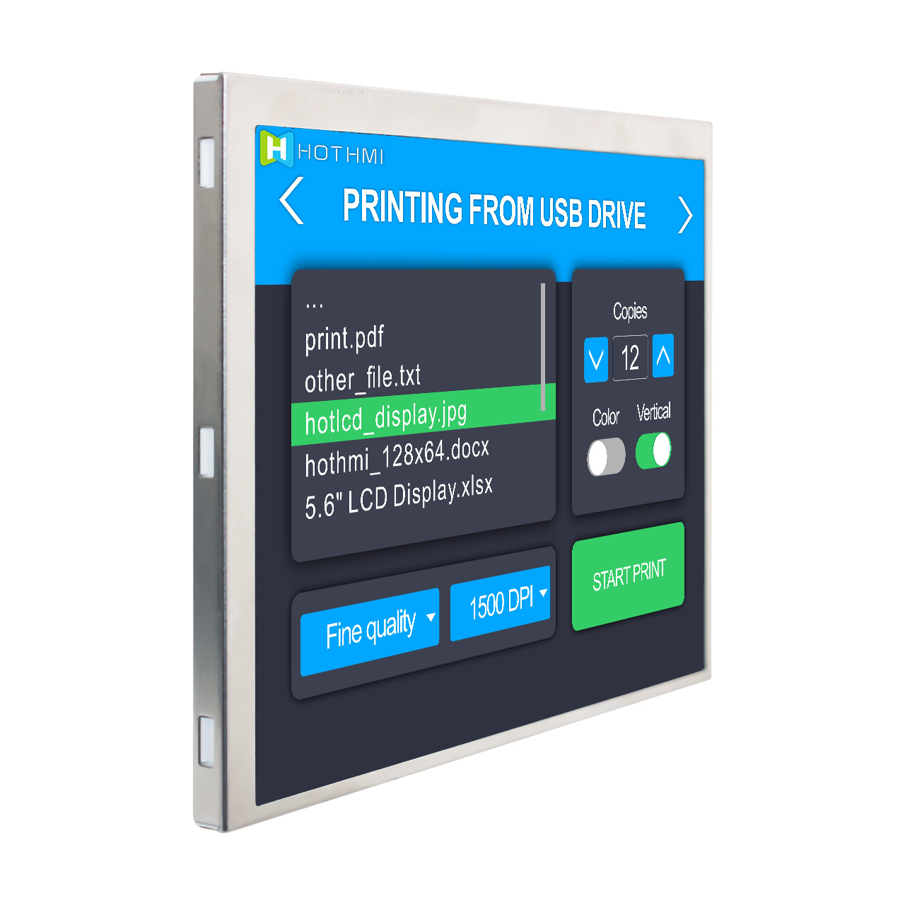 5.7 Inch Sunlight Readable IPS TFT LCD Display - 640x480 Resolution With LVDS Interface