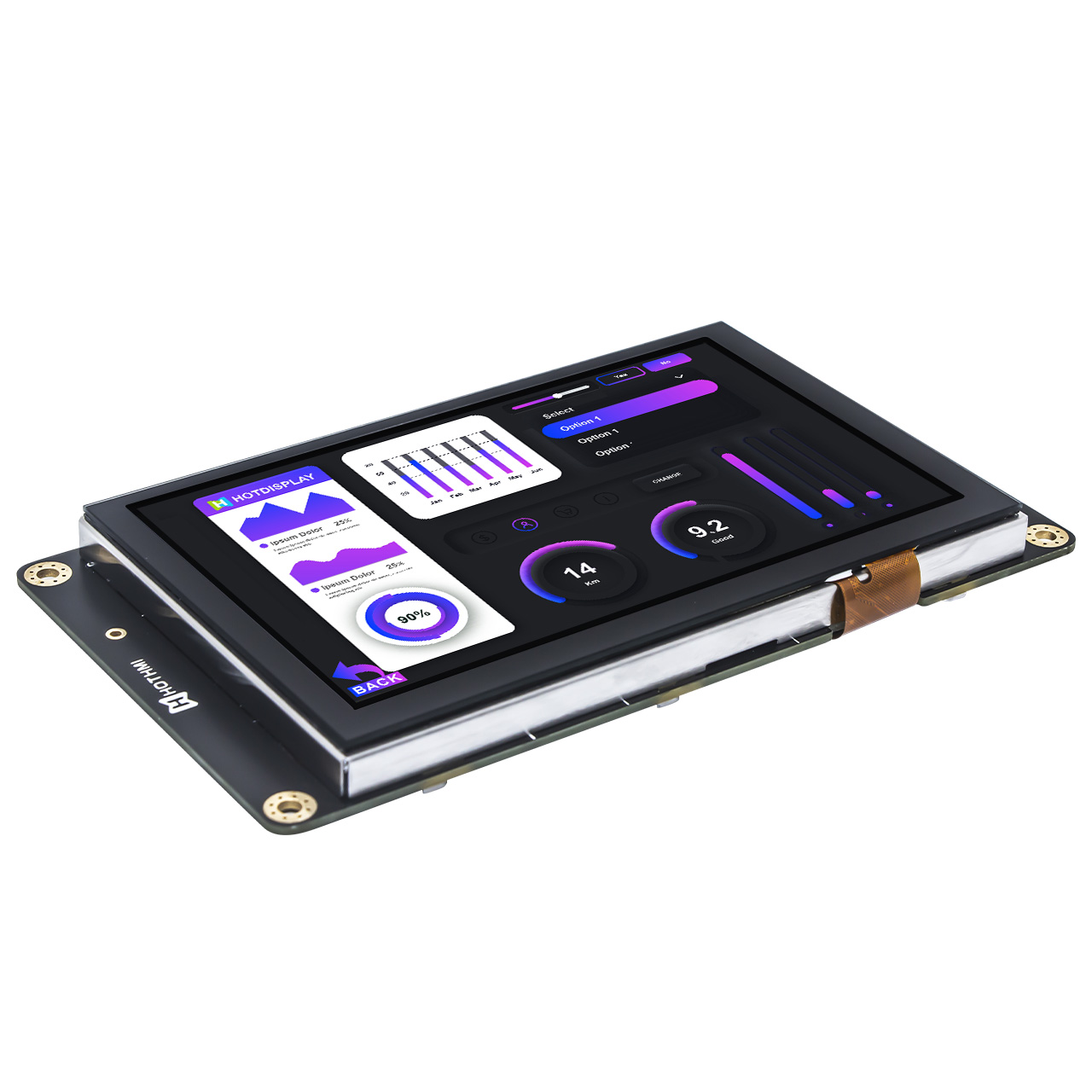 5" Capacitive Touchscreen TFT LCD Display Module | 800x480 UART Interface