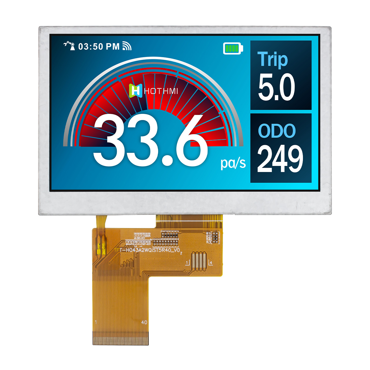 4.3" 480x272 IPS TFT LCD Display | SC7283 Controller High Brightness