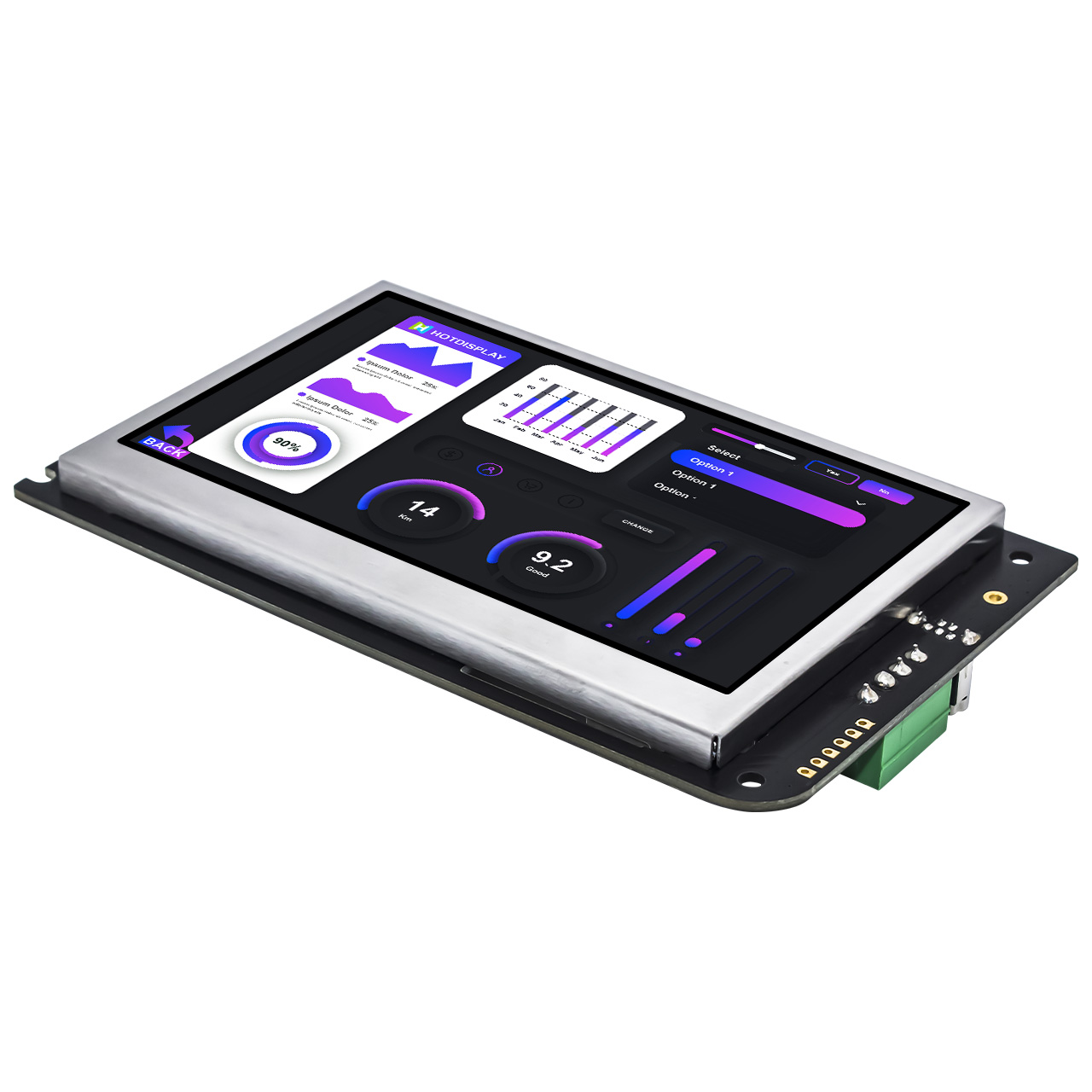 4.3-Inch 800x480 TFT LCD Module With RTP