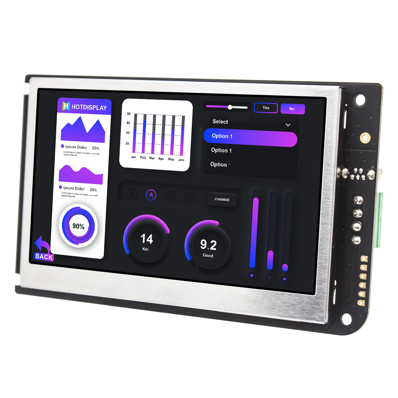 4.3-Inch 800x480 TFT LCD Module With RTP