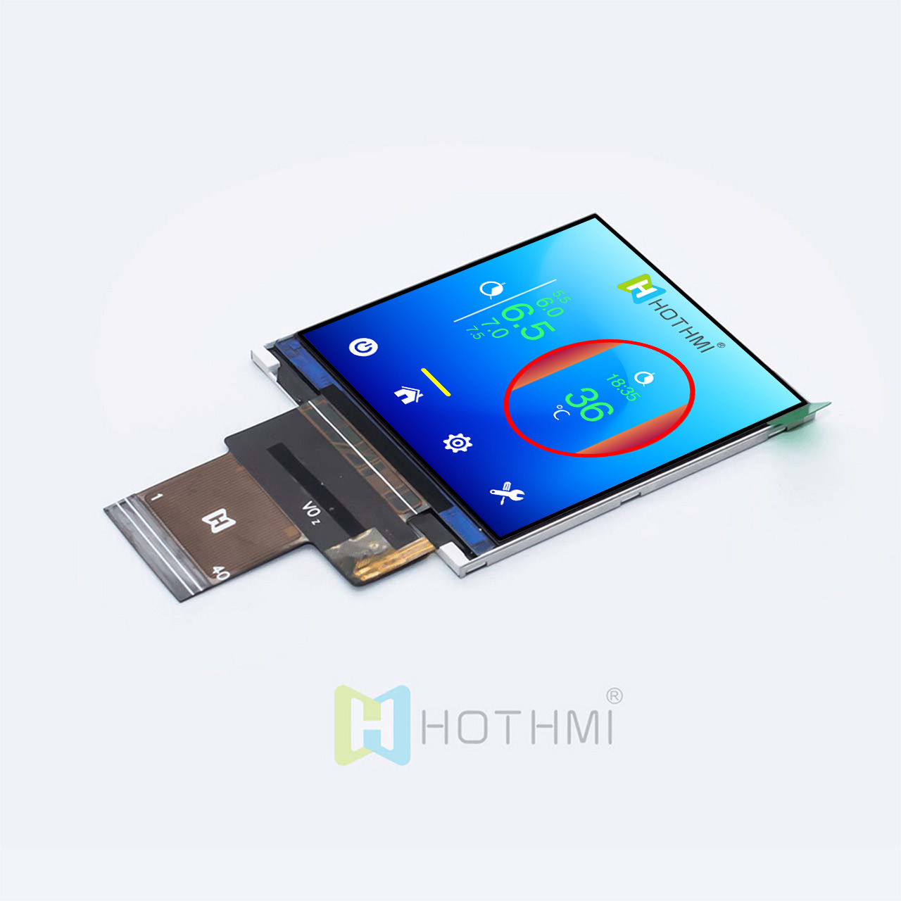 2.7 Inch TFT LCD Display 320x320 Square Screen With ST7796 Controller