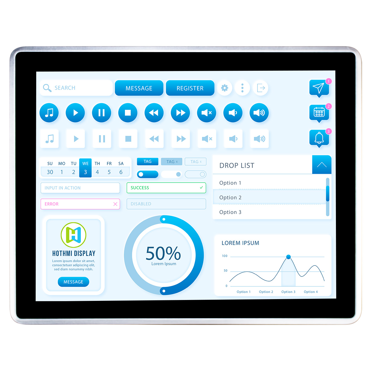 15 Inch LCD Display with Capacitive Touch Screen | 1024x768 Resolution | Optical Bonding