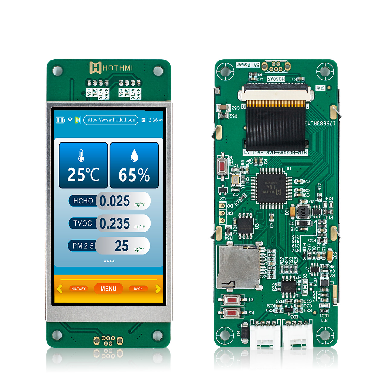 3.0 inch TFT Panel | 360x640 EzUI TFT Screen | RS485 TFT Module