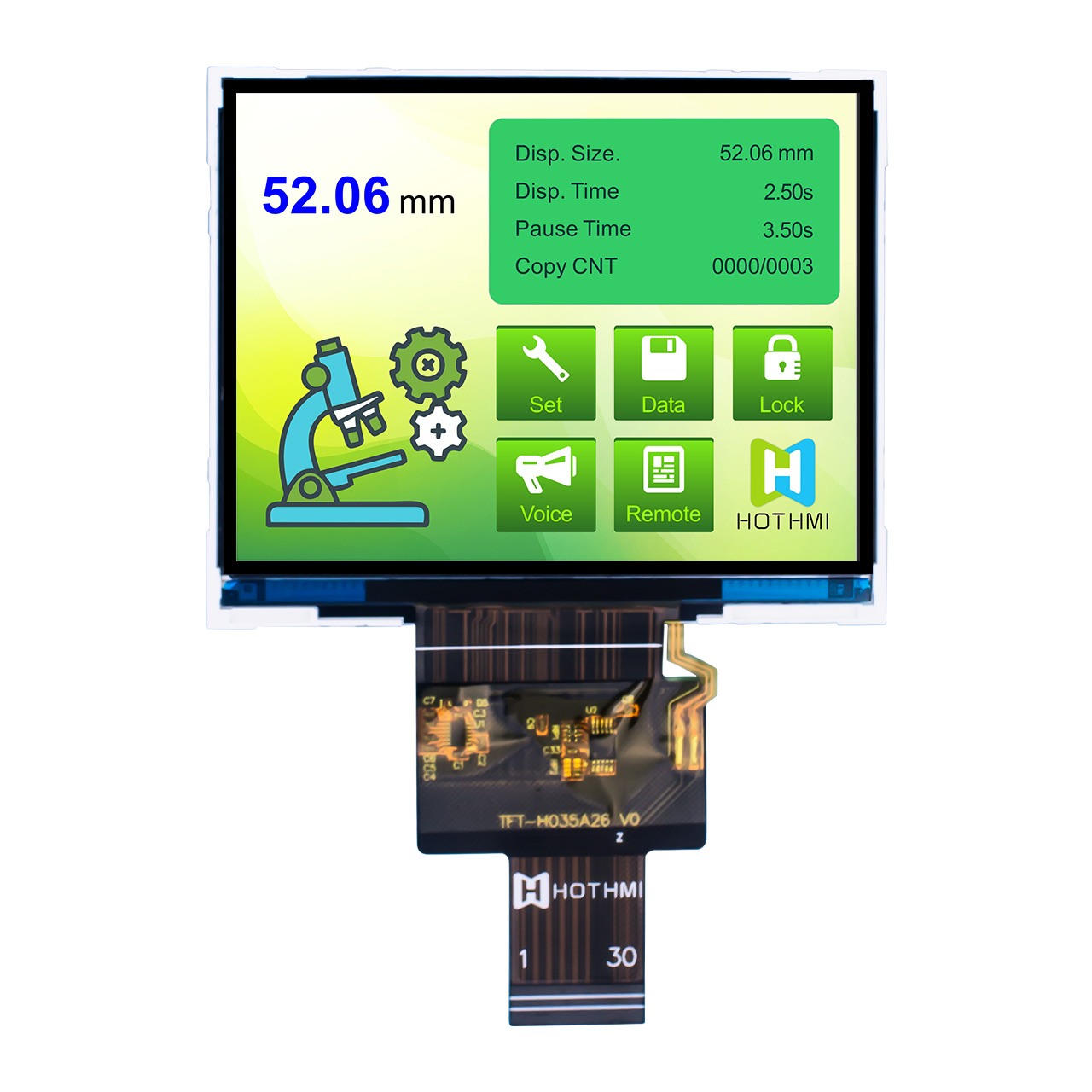 3.5 inch Industrial TFT LCD 640x480 IPS Display Panel with LVDS Interface