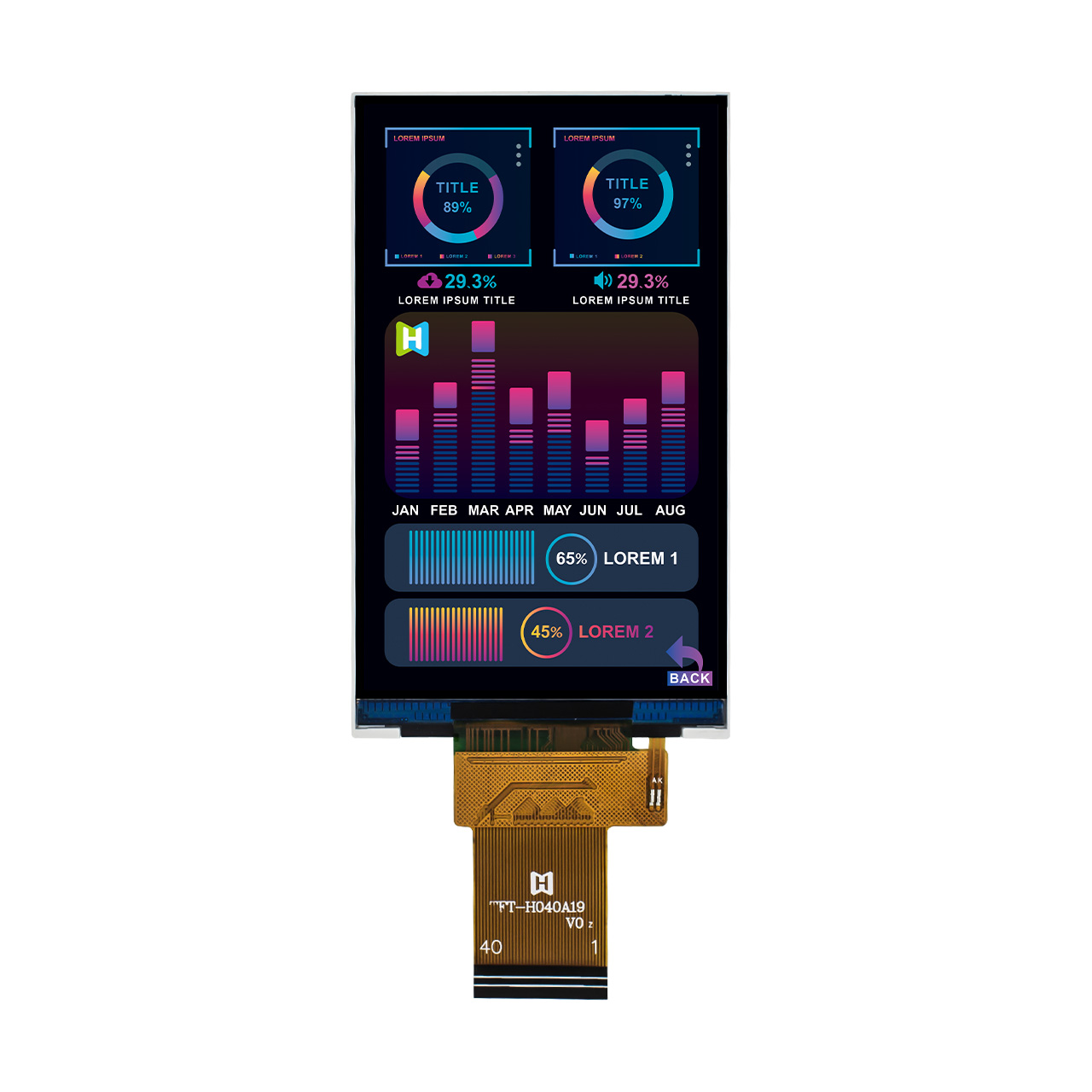 4 Inch 480x800 TFT LCD Display with ST7701S Controller