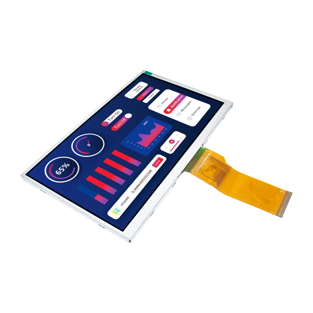 7 Inch TFT LCD with RGB Interface Sunlight Readable