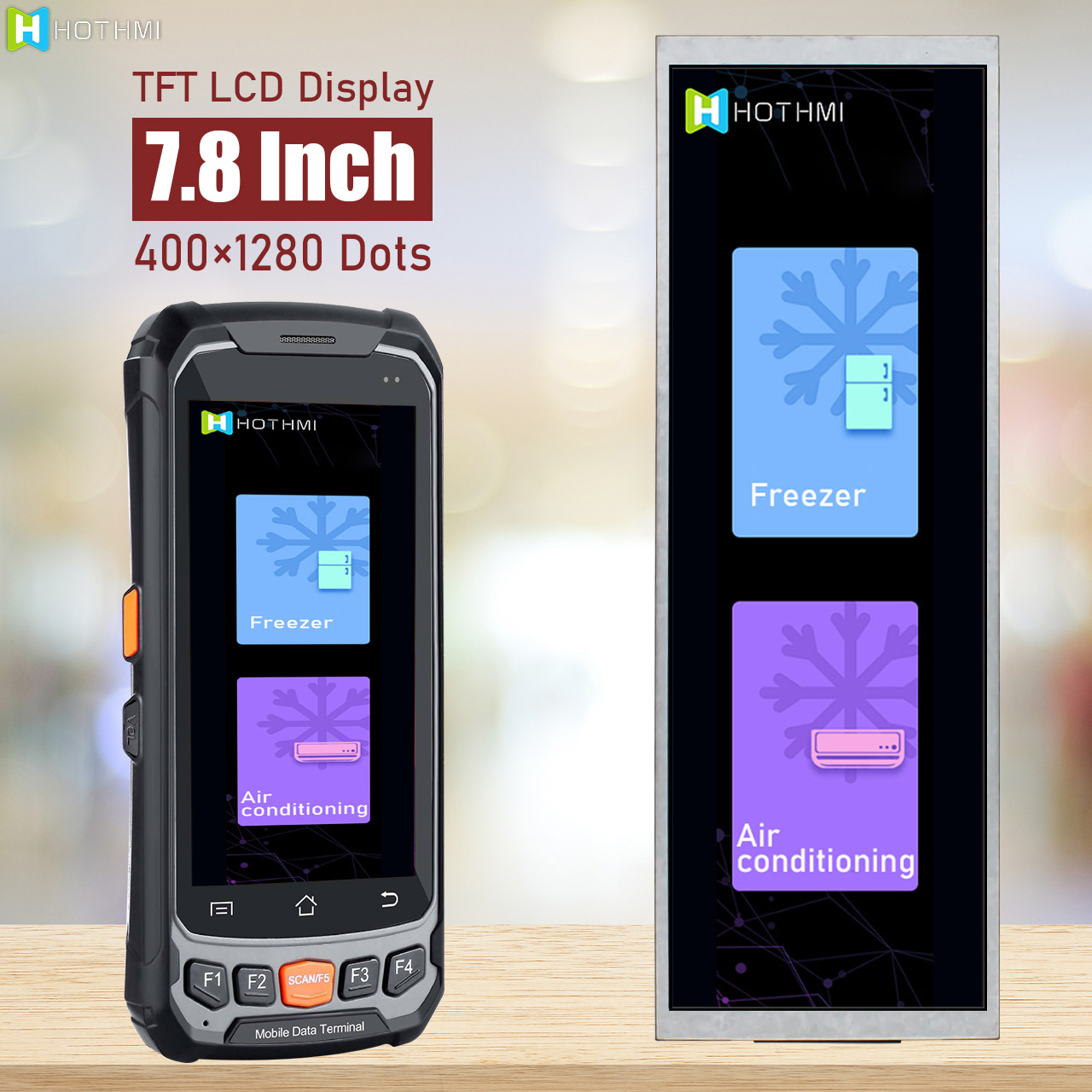 7.8 Inch TFT LCD Display | 400x1280 Resolution MIPI DSI Sunlight Readable