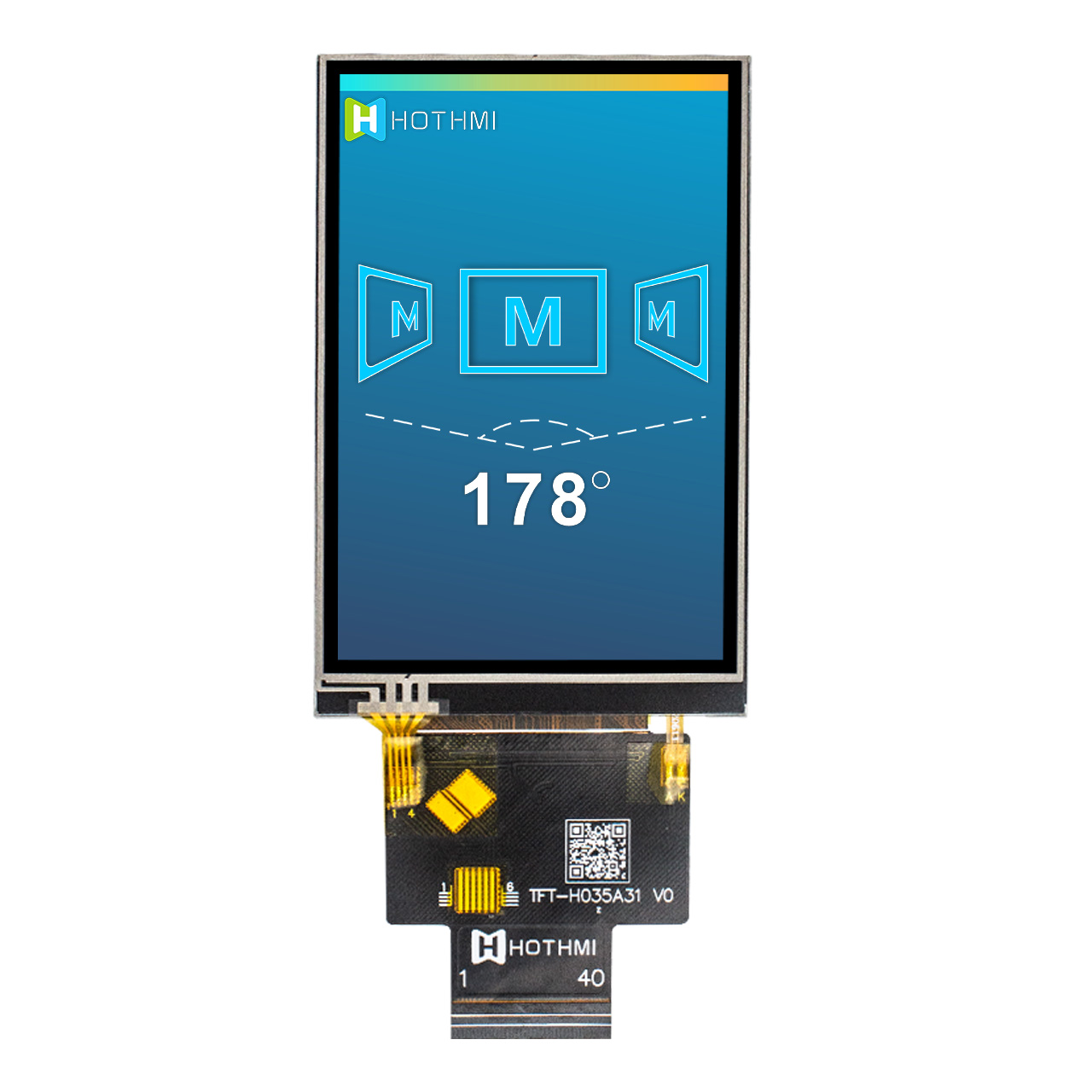 3.5 Inch TFT LCD Display with resistive touchscreen | ILI9488 Controller