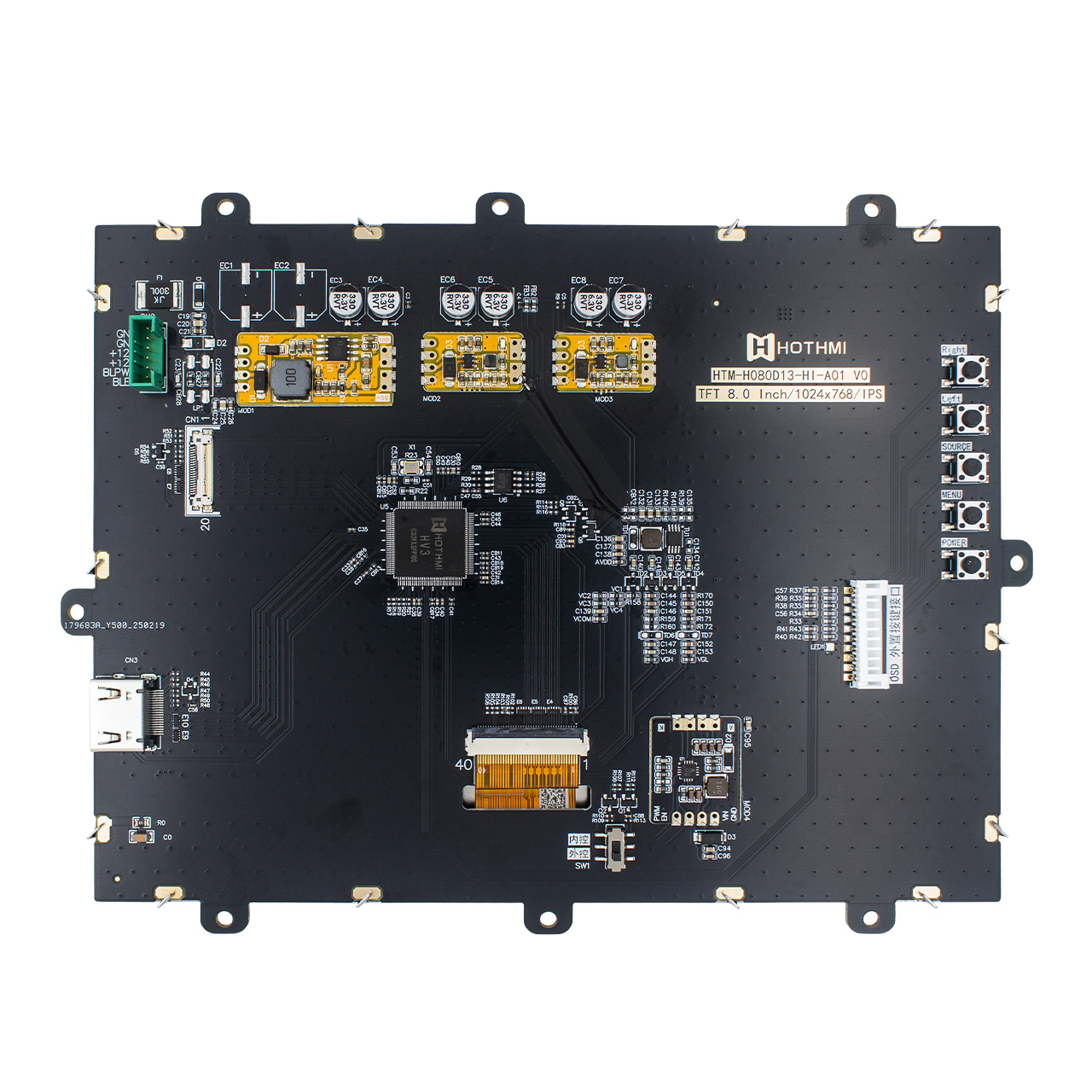 8 Inch TFT LCD Display Module for Raspberry Pi with Touch Screen