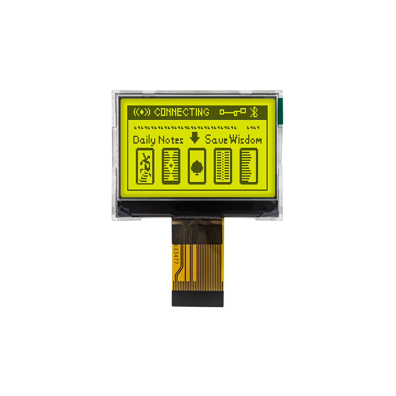 2.0 inch 128x64 yellow-green COG display | STN+ LCD | Industrial control display