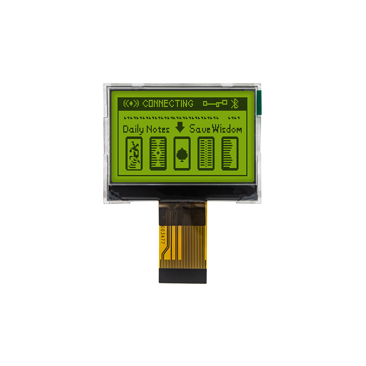 2.0 inch 128x64 yellow-green COG display | STN+ LCD | Industrial control display