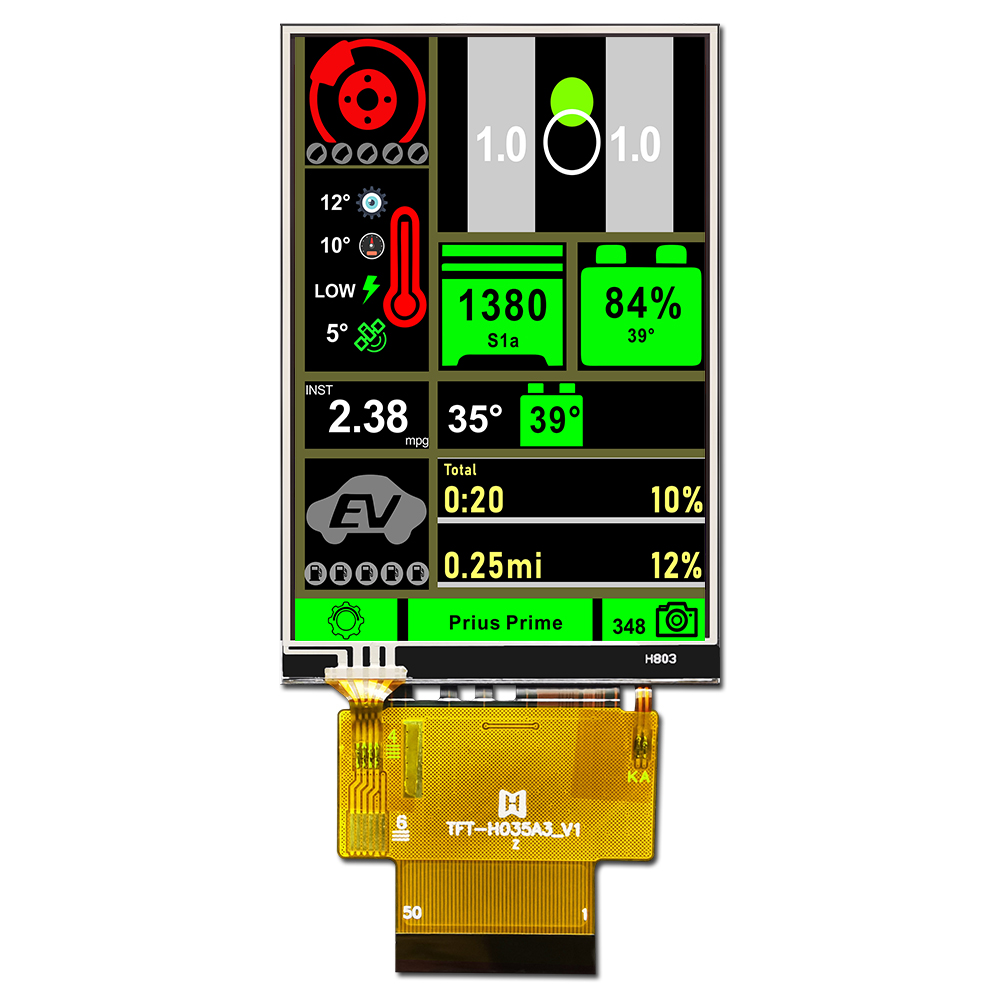 3.5" IPS TFT LCD With Resistive Touch Panel ST7796S Driver IC
