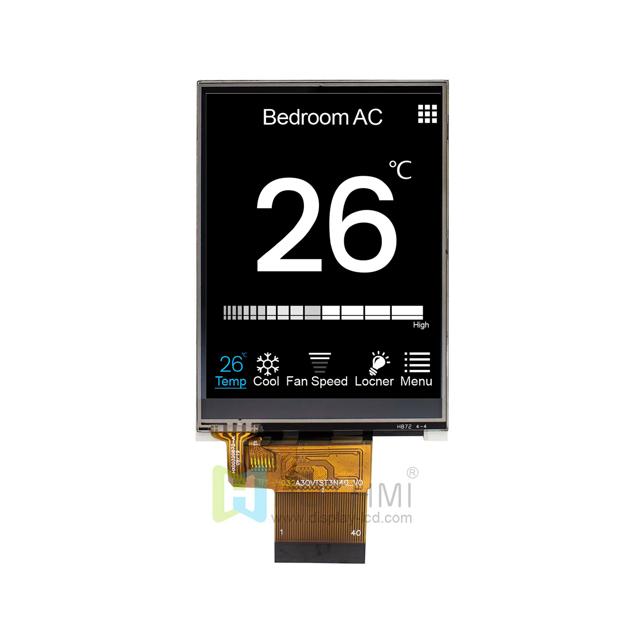 3.2 Inch TFT LCD Display With Resistive Touch Panel