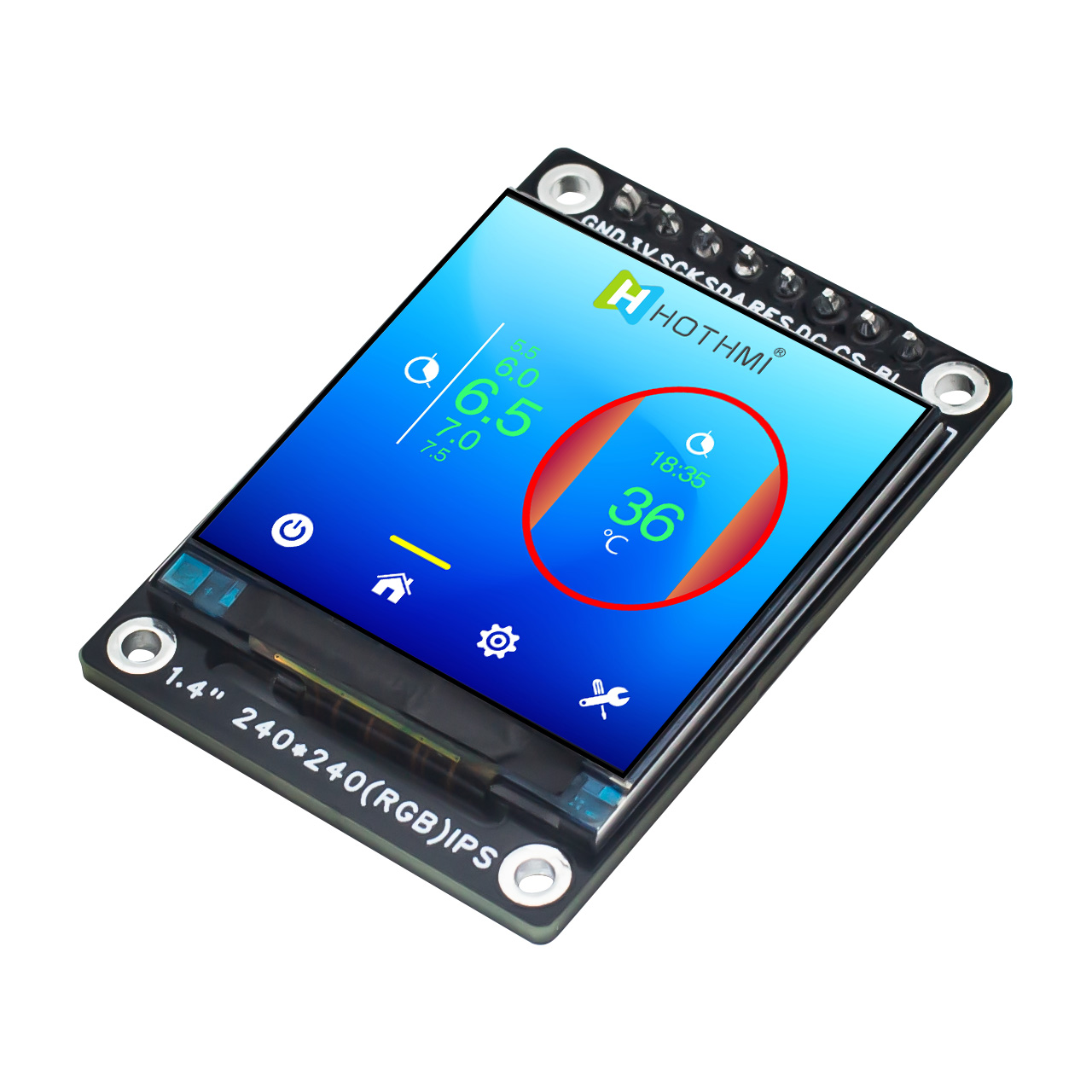 1.4 Inch TFT LCD Display Module 240x240 with ST7789 Driver IC