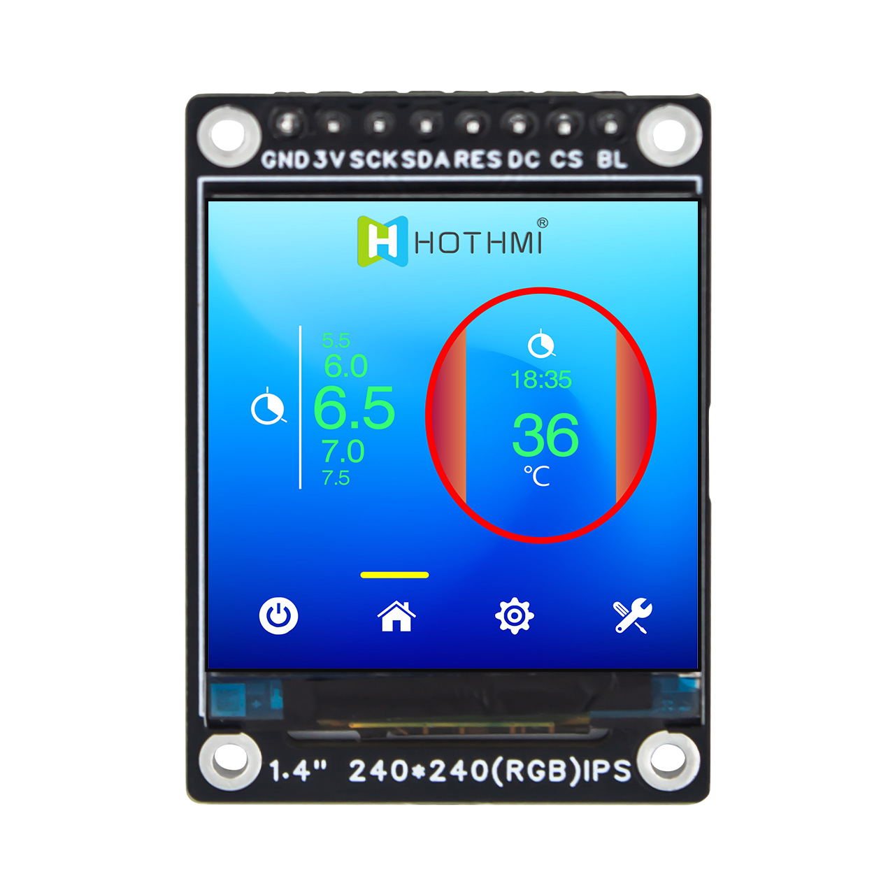 1.4 Inch TFT LCD Display Module 240x240 with ST7789 Driver IC