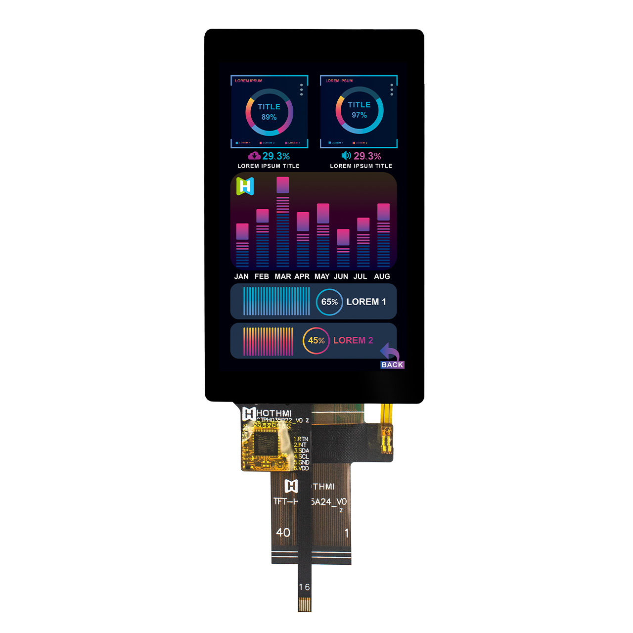 3.5 Inch Capacitive Touch Display With RGB interface