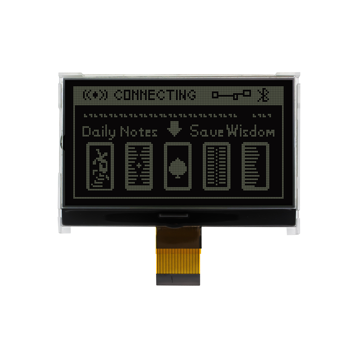 3.1 inch 128x64 black background white text graphic COG LCD | DFSTN-LCD display | 3.3V | Arduino