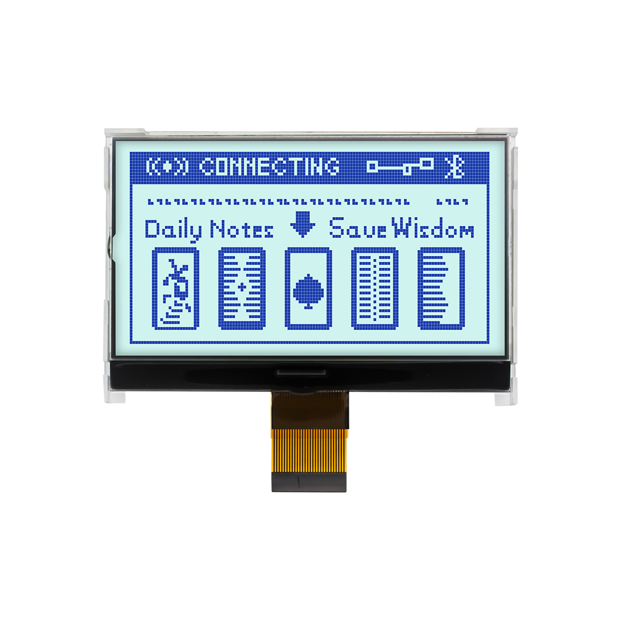 3.1 inch 128x64 COG LCD | STN+ gray background blue text LCD display | 3.3V | Arduino