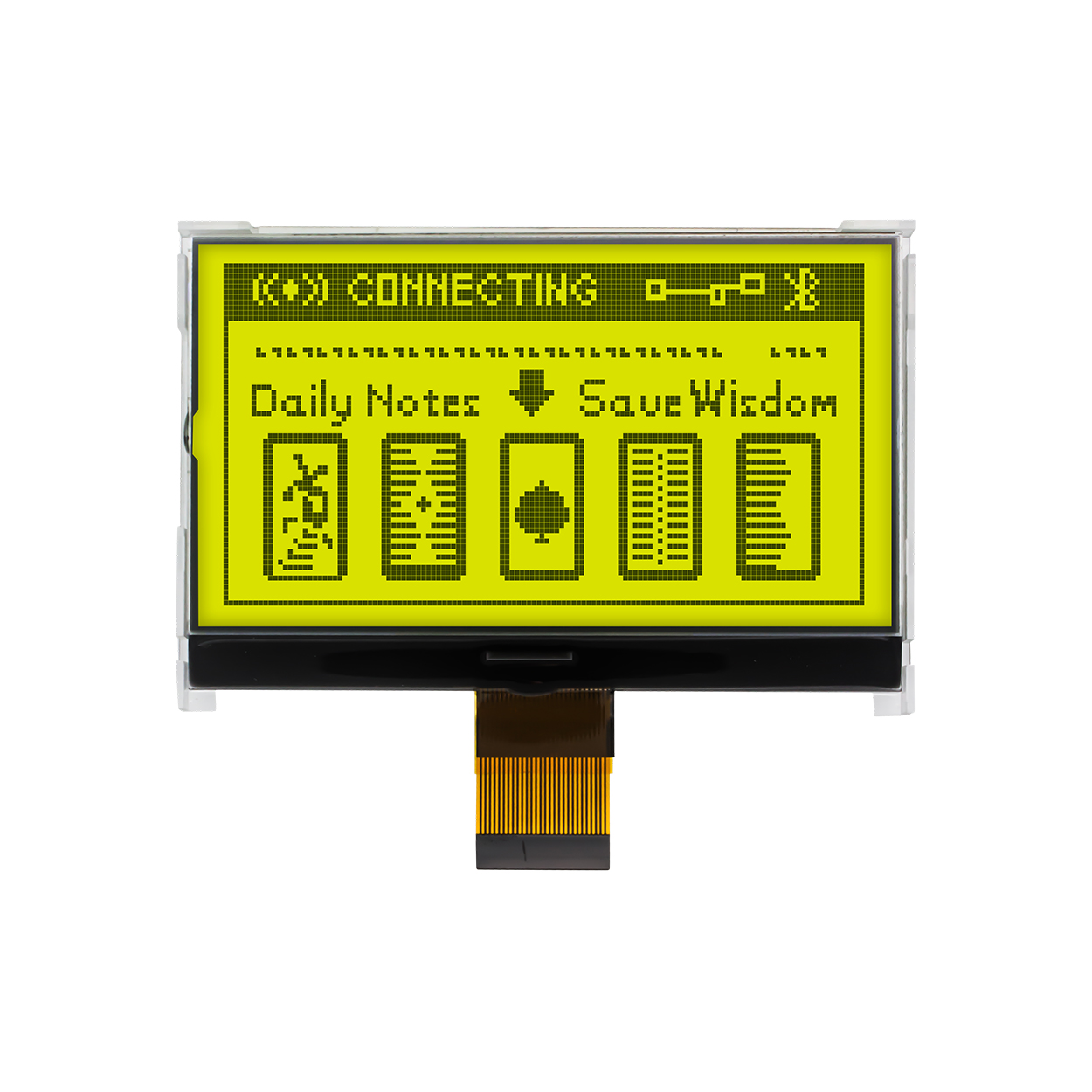 3.1 inch 128x64 COG LCD | STN+Gray background yellow-green side backlight LCD display | 3.3V | Arduino