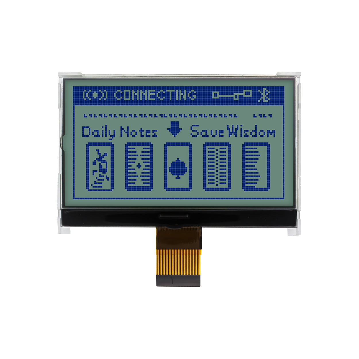 3.1 inch 128x64 COG LCD | STN+Gray background yellow-green side backlight LCD display | 3.3V | Arduino