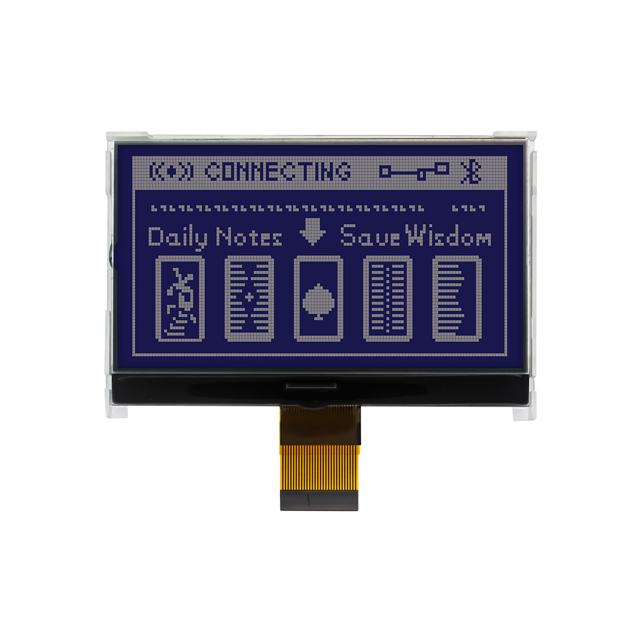 3.1 inch 128x64 COG LCD | STN-Transmissive blue background white text LCD | 3.3V | Arduino