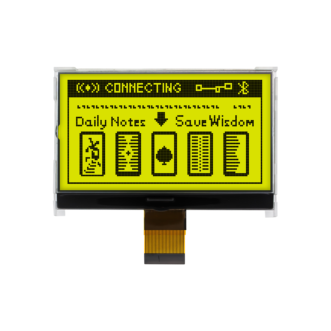 3.1 inch 128x64 Graphic COG LCD | STN+ Display with Side Y/G Backlight 3.3V