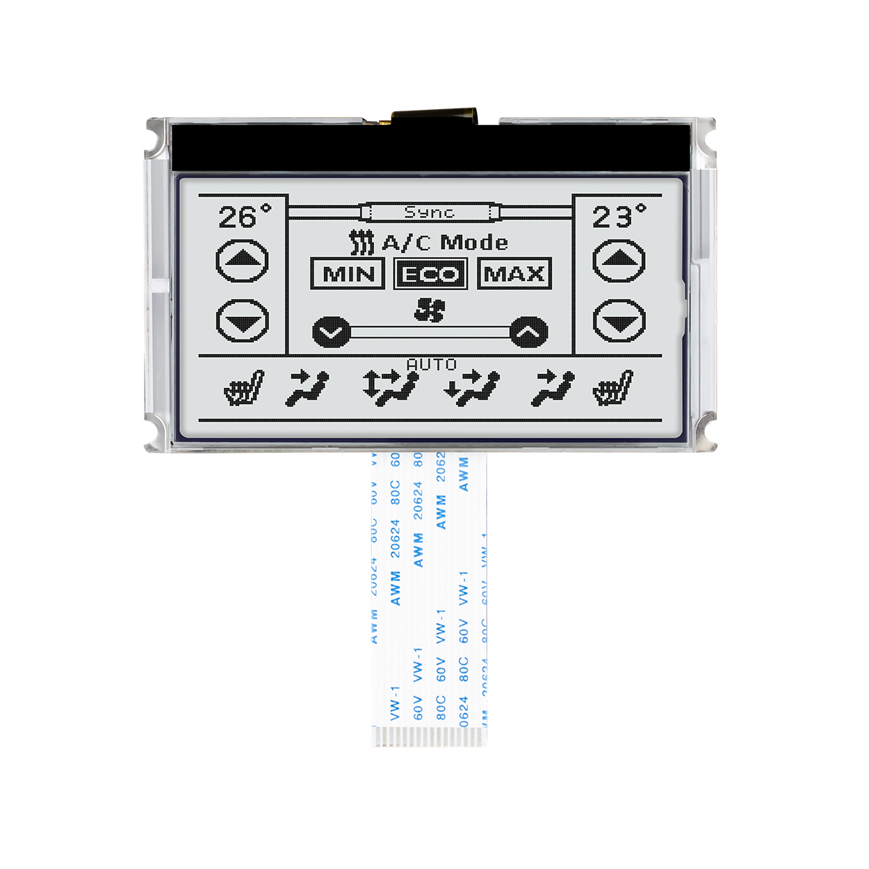 Graphic LCD Module | FSTN+ | 3.2" 240X120 Gray Text on White Background | UC1608 | MCU | Arduino | 3.3V