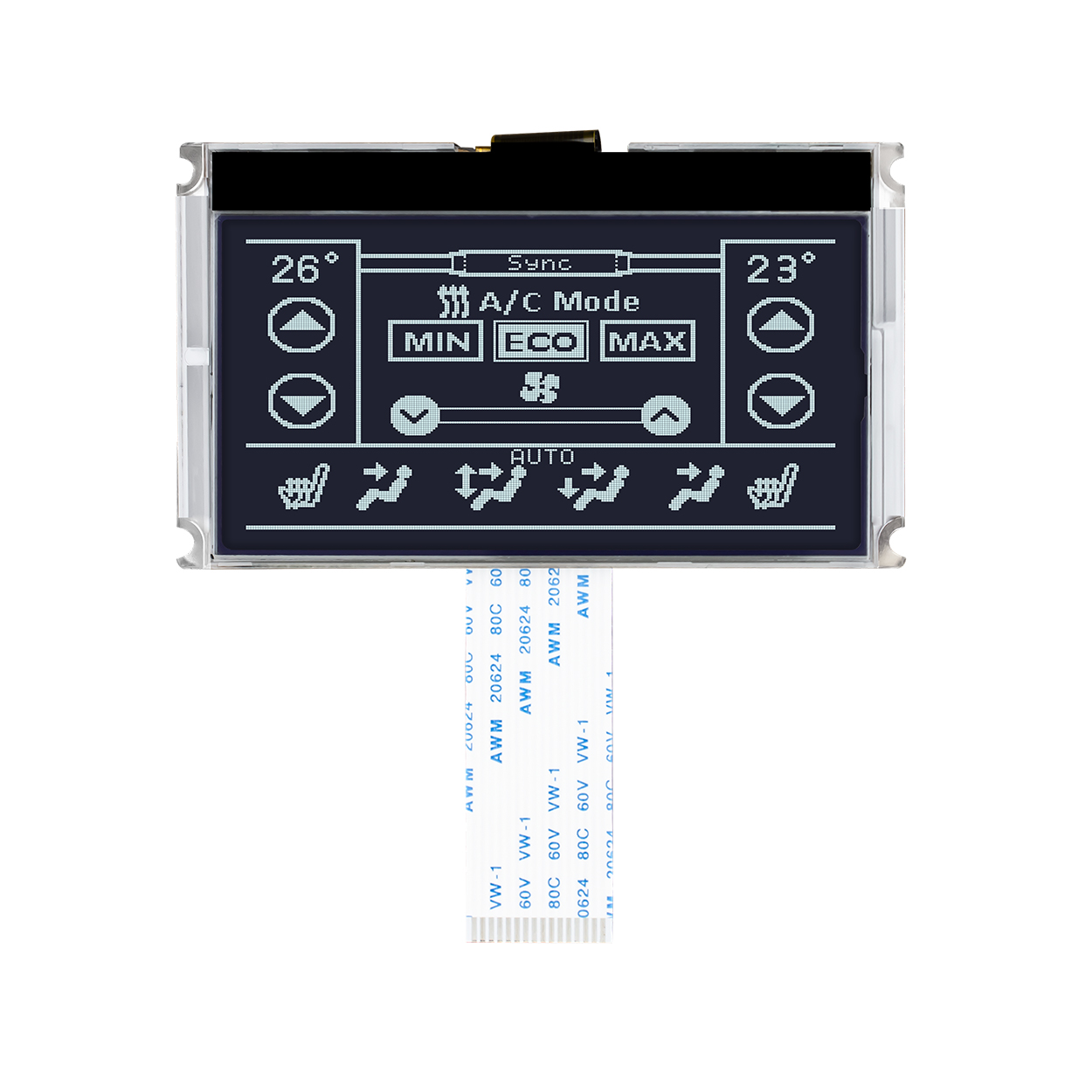 Graphic LCD Module | DFSTN- | 3.2" 240X120 White on Black | UC1608 | MCU | Arduino | 3.3V