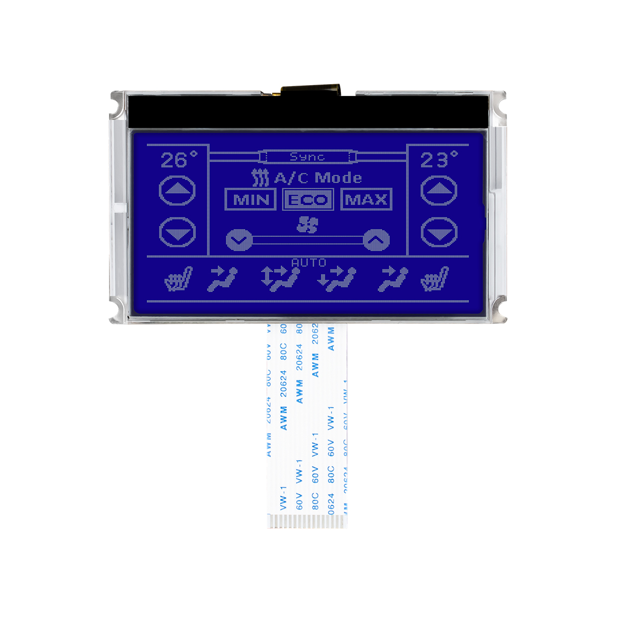 240x120 Graphic LCD Module | STN-Blue With White Backlight UC1608