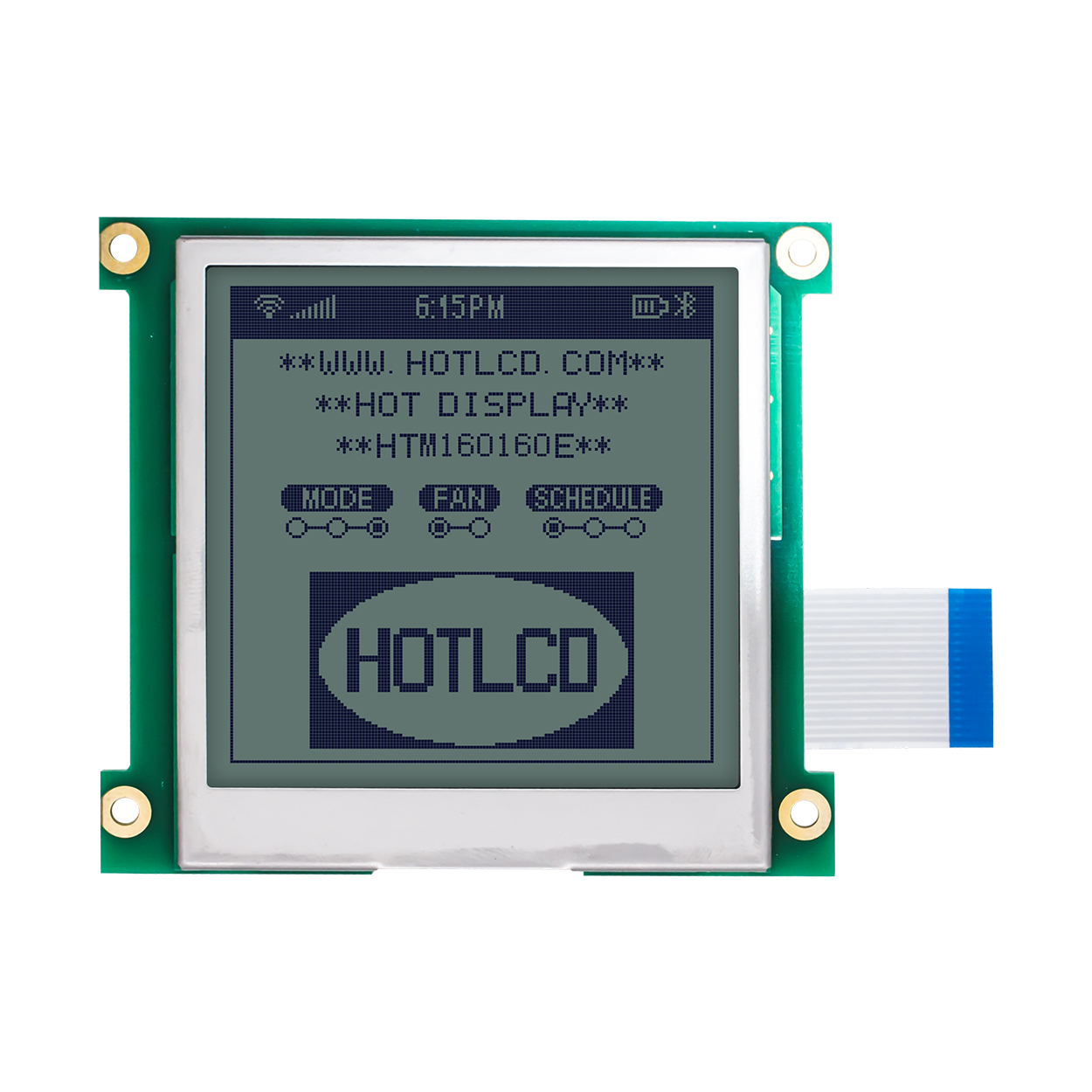 Graphic LCD Module | STN+ | 3.3" 160X160 Yellow-Green Backlight | UC1698 | MCU | Arduino | 3.3V