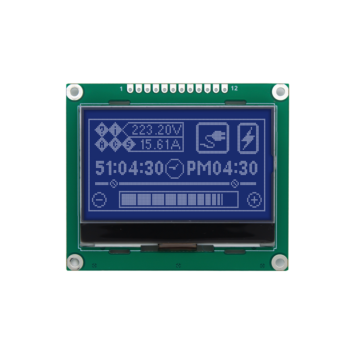 Graphic LCD Module |2.4" 132x64 STN-| White Display on Blue | ST7567 | SPI | Arduino | 3.3V