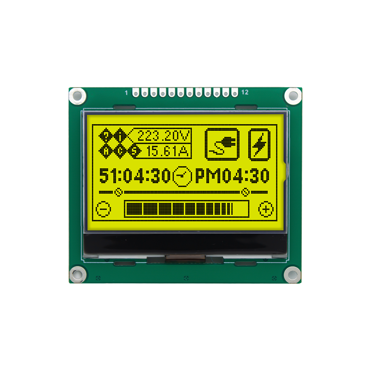 Graphic LCD Module |2.4" 132x64 STN Display+ | Yellow-Green Backlight | ST7567 | SPI | Arduino | 3.3V